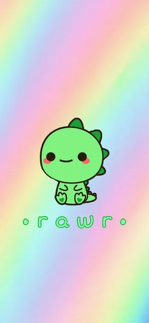 Feel The Cuteness Of This Little Dinosaur On Your Phone Wallpaper