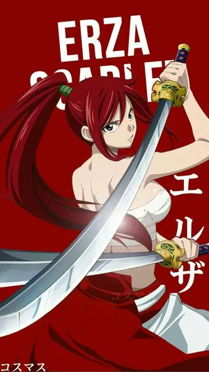 Feel The Power Of Erza Scarlet Wallpaper