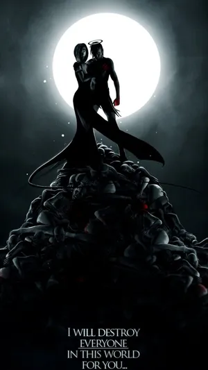 Feel The Power Of The Dark Moon With Vampire Love Wallpaper