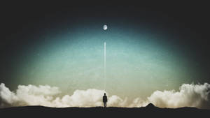 Feeling Alone Cloudy Sky Wallpaper