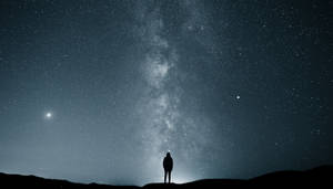 Feeling Alone Starry Sky Wallpaper