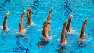 Feet In The Air Artistic Swimming Wallpaper