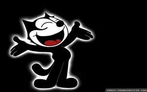 Felix The Cat White Glow Wallpaper