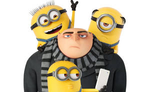 Felonious Gru With Minions Despicable Me 3 Wallpaper