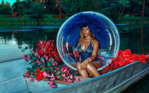 Fenty Rihanna On A Boat Wallpaper
