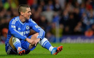 Fernando Torres On The Soccer Field Wallpaper