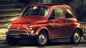 Fiat 500 Classic Car Art Wallpaper