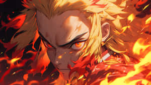 Fierce_ Anime_ Character_ Flames Wallpaper