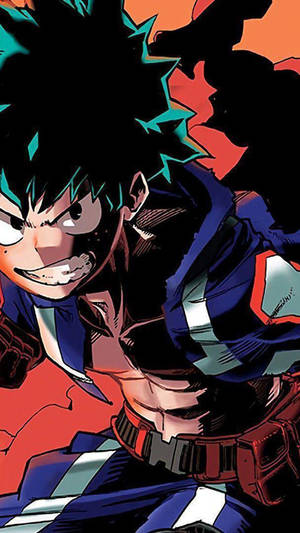 Fierce Izuku My Hero Academia Phone Wallpaper