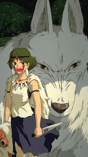 Fierce Princess Mononoke San Wallpaper
