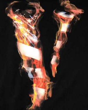 Retailer VLONE Love Burning Flag Black T-shirt