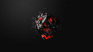 Fiery Ball Black 3d Wallpaper