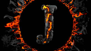 Fiery Letter J Wallpaper