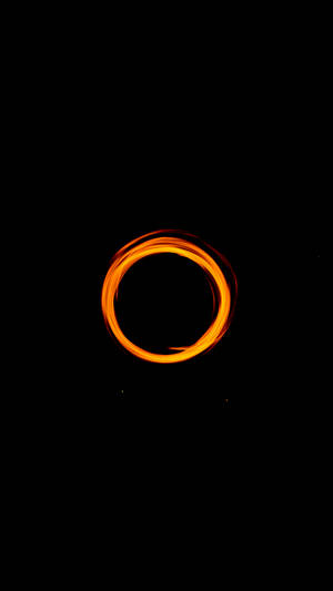 Fiery Orange Circle Wallpaper