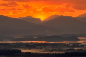 Fiery Orange Sky Scotland Wallpaper