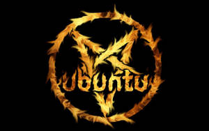 Fiery Satanic Pentagram Poster Wallpaper