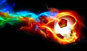 Fiery Soccer Ball Sports In 4k Wallpaper
