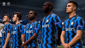 Fifa 21 Football Team Lined Up For National Anthem Wallpaper