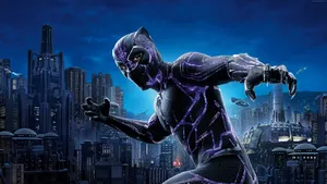 Fighting Position Black Panther 4k Ultra Hd Dark Wallpaper