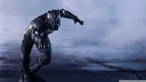 Fighting Position Black Panther Hd Wallpaper