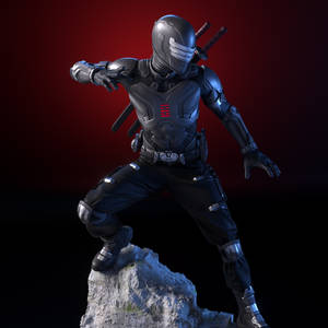 Figure Snake Eyes On Rock Wallpaper