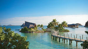 Fiji Likuliku Lagoon Resort Walkway Wallpaper