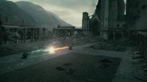 Final Battle Of Hogwarts Wallpaper
