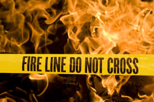 Fire Department Fire Line Tape Wallpaper