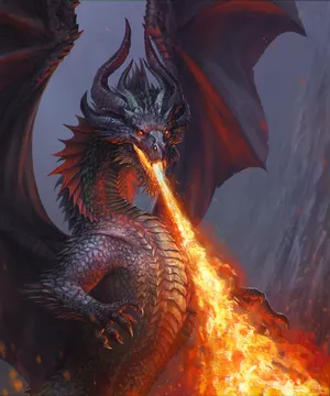 Fire Dragon With Blaze Wallpaper