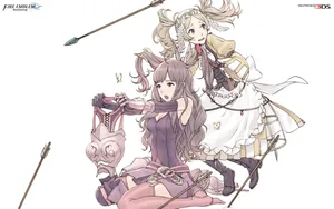 Fire Emblem Lissa Protecting Sumia Wallpaper