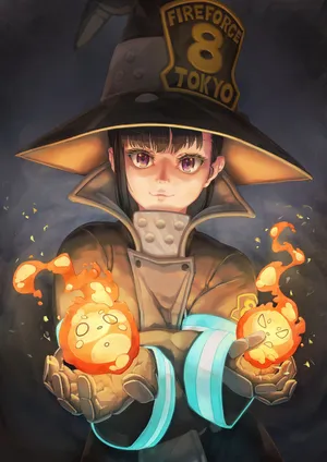 Fire Force Maki Oze Fireballs Wallpaper