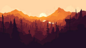 Firewatch Henry On Brown Mountains Wallpaper