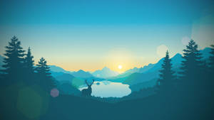 Firewatch Jonesy Lake At Sunrise Wallpaper