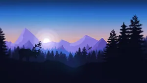 Firewatch Purple Mountain Forest Wallpaper