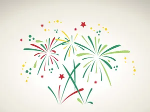 Fireworks Digital Hand Drawn Art Wallpaper