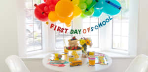 First Dayof School Celebration Setup Wallpaper