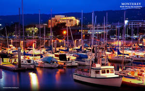 Fishermans Wharf Boat Dock At Night Wallpaper