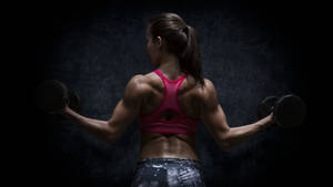 Fit Woman Back Muscles Wallpaper