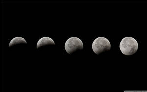 Five Moon Phases To Full Moon Wallpaper