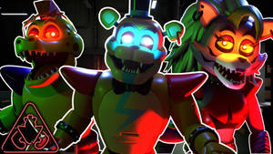 Five Nights At Freddy's Security Breach Series Monsters Wallpaper