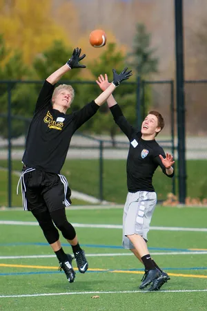 Flag Football Catch The Ball Wallpaper