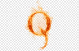 Flaming Letter Q Wallpaper