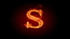 Flaming Letter S Wallpaper