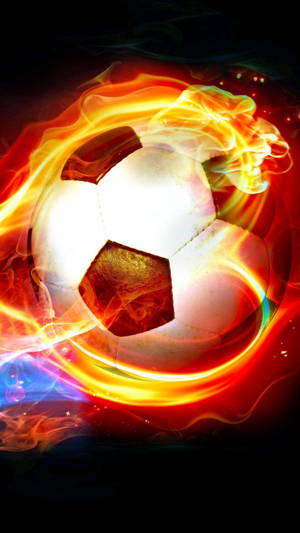 Flaming Soccer Ball Wallpaper
