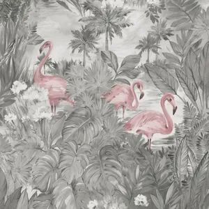 Flamingos In The Jungle Wallpaper Wallpaper