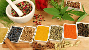 Flavored Spices For Cooking Flat Lay Shot Wallpaper