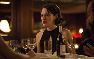 Fleabag Champagne Glasses Wallpaper