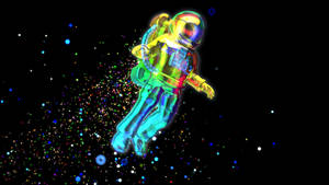 Floating Astronaut Animated Desktop Wallpaper