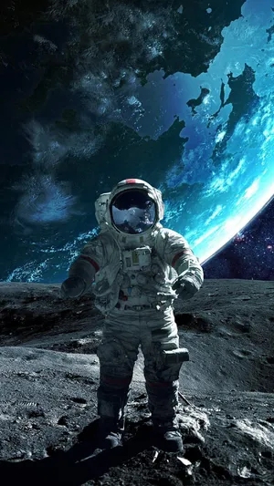 Floating In Space With My Astronaut Iphone Wallpaper