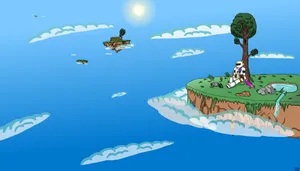 Floating Islands Terraria Hd Wallpaper